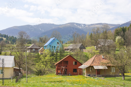 The village in the Carpathian region