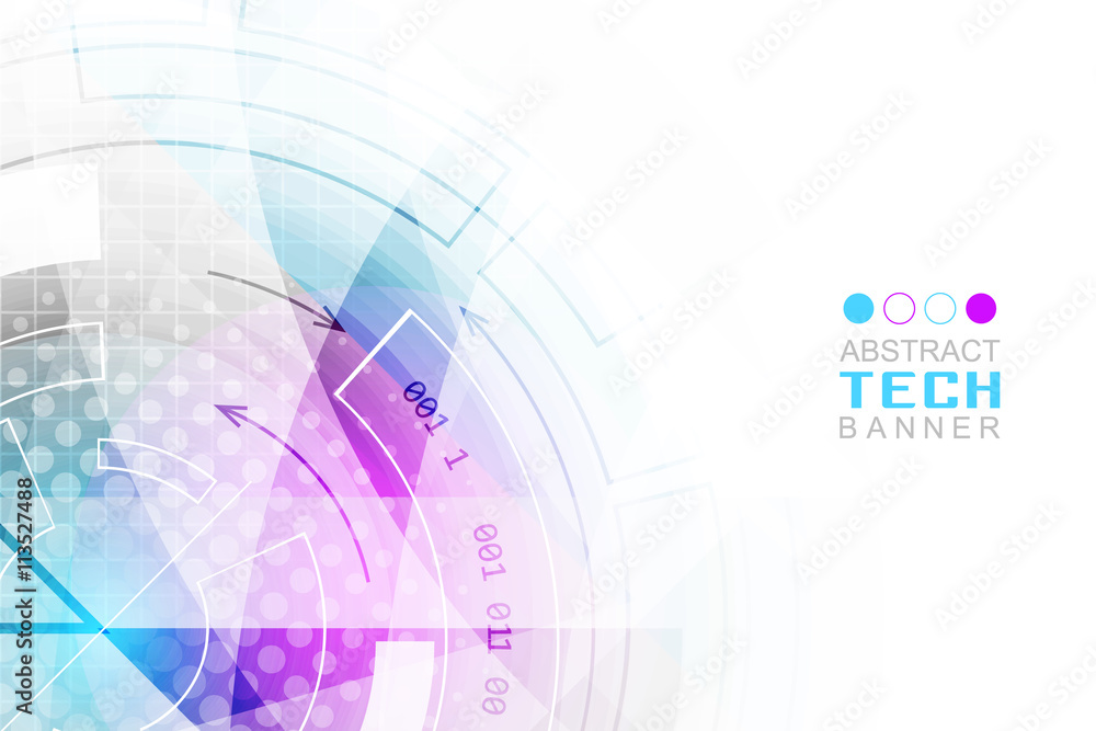 Abstract technological futuristic vector background with cog-wheel.