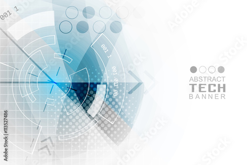 Abstract technological futuristic vector background with cog-wheel.