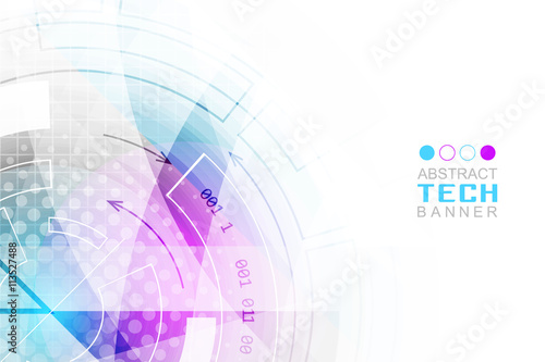 Abstract technological futuristic vector background with cog-wheel.