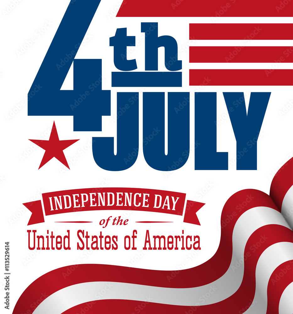 American independence day design. Fourth of July banner American independence day design. Fourth of July banner