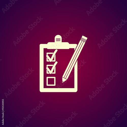 Pictograph of checklist
