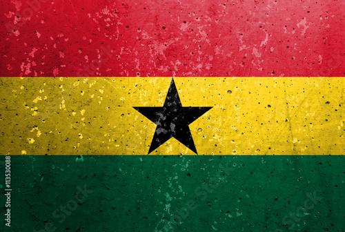 Ghana Grunge Flag