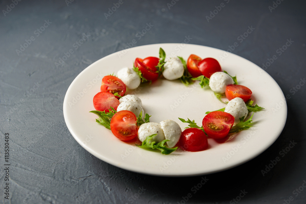Close-up photo of caprese salad Close-up photo of caprese salad