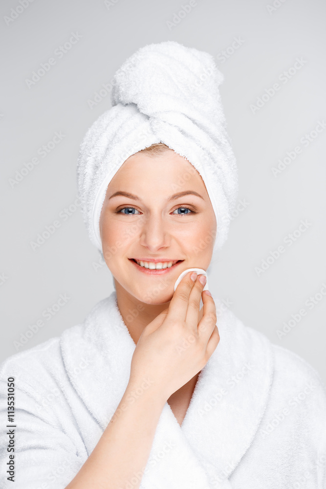 Portrait of young pretty girl over white background. Portrait of young pretty girl over white background.