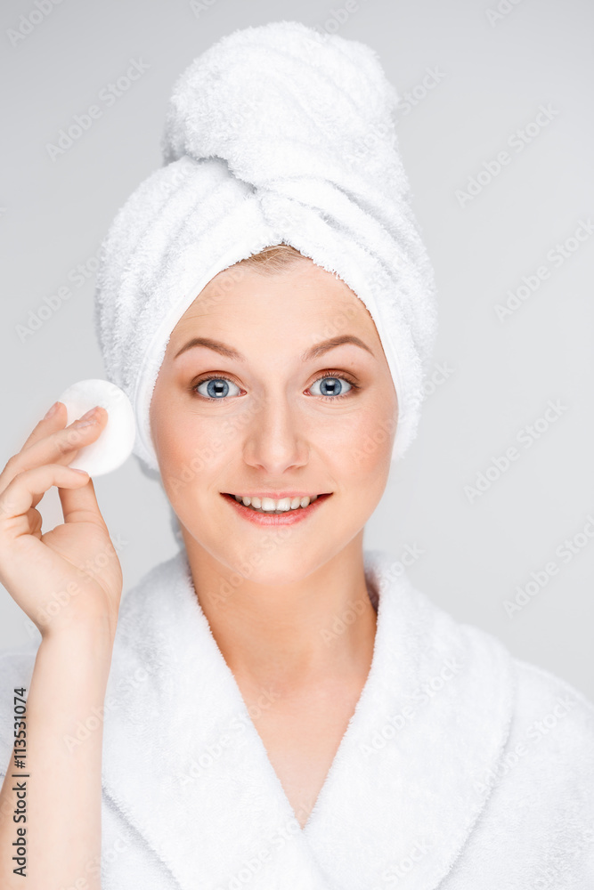 Portrait of young pretty girl over white background. Portrait of young pretty girl over white background.