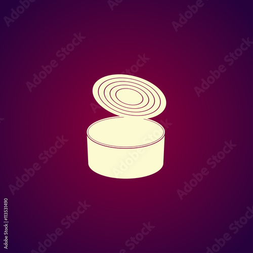 cans - canned food. Vector concept illustration for design