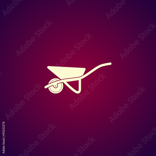 Wheelbarrow cart icon.