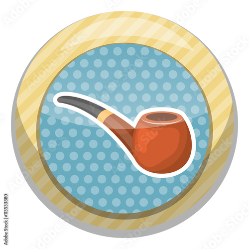 Pipe tobacco colorful icon