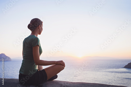 Young woman relaxing outdoors