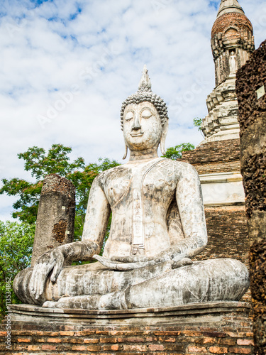 Buddha statue at Wat Traphang Ngoen  an ancient temple in Sukhothai Historical Park  Sukhothai  Thailand. 