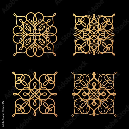 A set of abstract design elements openwork. photo