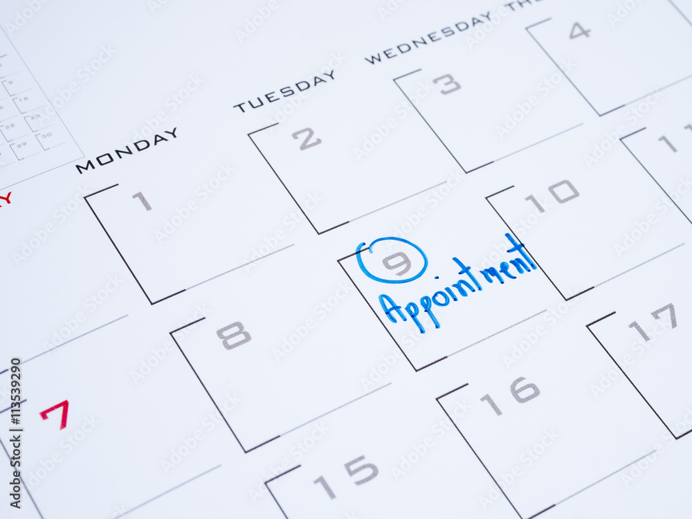 Woman hand write appointment on calendar 2 Woman hand write appointment on calendar 2