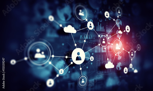 Wallpaper Mural Social networking scheme Torontodigital.ca