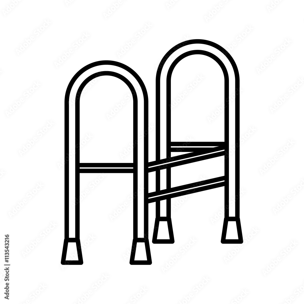 Walker icon, outline style Walker icon, outline style