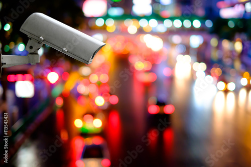 CCTV Camera on traffic road