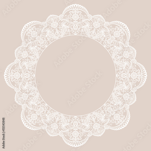 Round lace frame