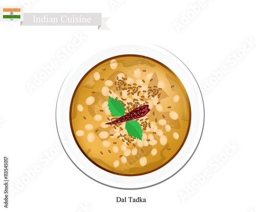 Dal Tadka or Traditional Indian Bean Soup
