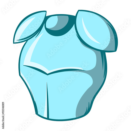 Medieval knight armor icon, cartoon style