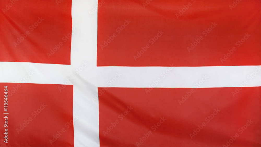 Denmark Flag real fabric seamless close up Denmark Flag real fabric seamless close up