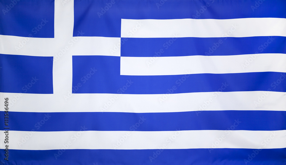 Greece Flag real fabric seamless close up Greece Flag real fabric seamless close up