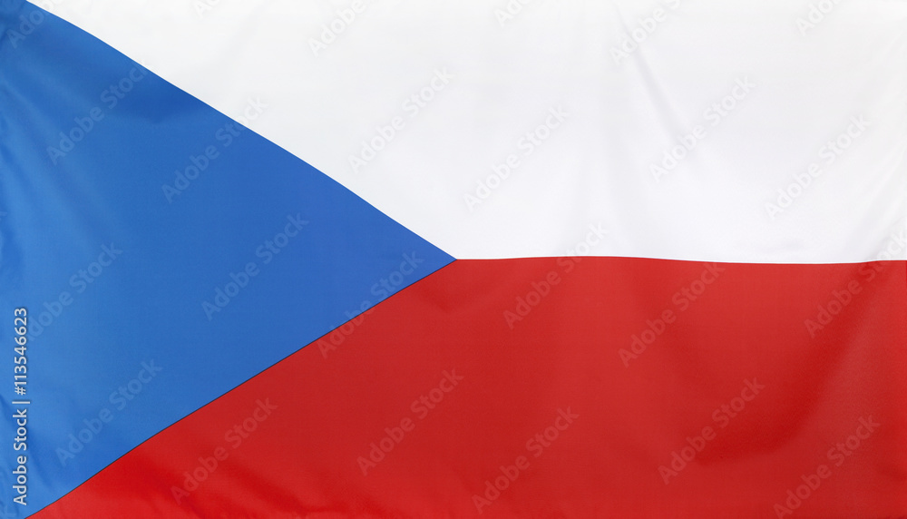 Czech Republic Flag real fabric seamless close up Czech Republic Flag real fabric seamless close up