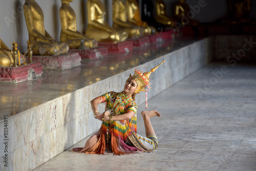 Manohra models : MANOHRA is folk dance in South of Thailand at Temple in Surat Thani Province, Thailand