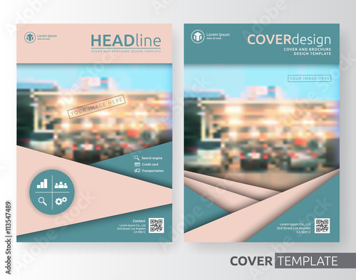 Abstract cover design suitable for flyer, brochure, book cover and annual report. Old rose and canton green color in A4 size template background with bleed. Vector illustration