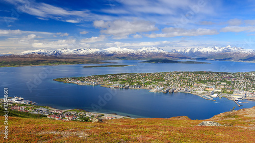 Blick vom Storsteinen auf Tromsö