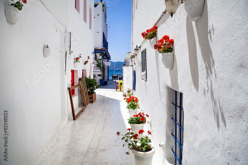 Narrow street in Bodrum photo