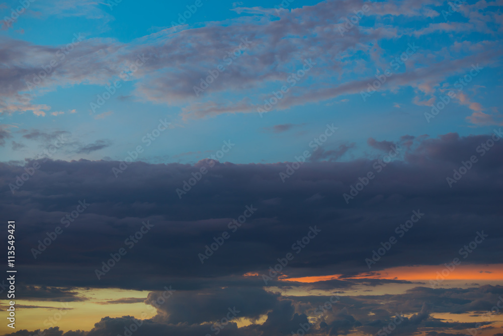 Beautiful cloudy sky background