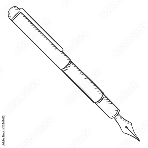 Vector Single Sketch Fountain Pen