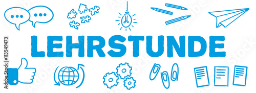 Stick Figure Series Banner Blue / Lehrstunde