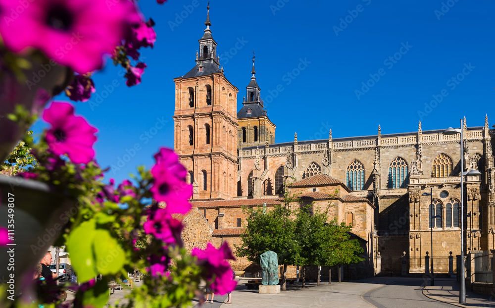 Cathedral of Astorga in summer