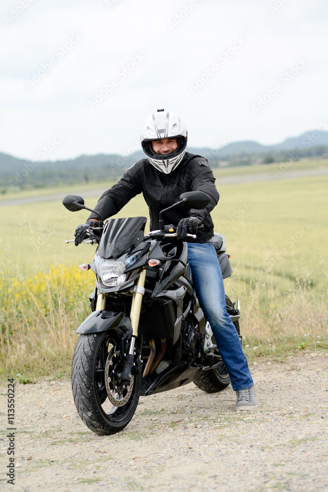 Bike rider with helmet sale