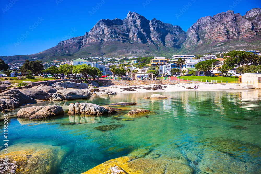 Naklejka premium Miejska plaża w Kapsztadzie