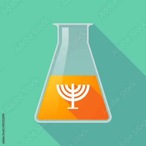 Long shadow chemical test tube with a chandelier