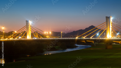 View to bridge of Can Peixauet in Santa Coloma photo