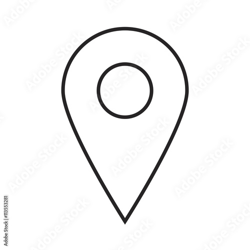 Line icon pin. Vector illustration.