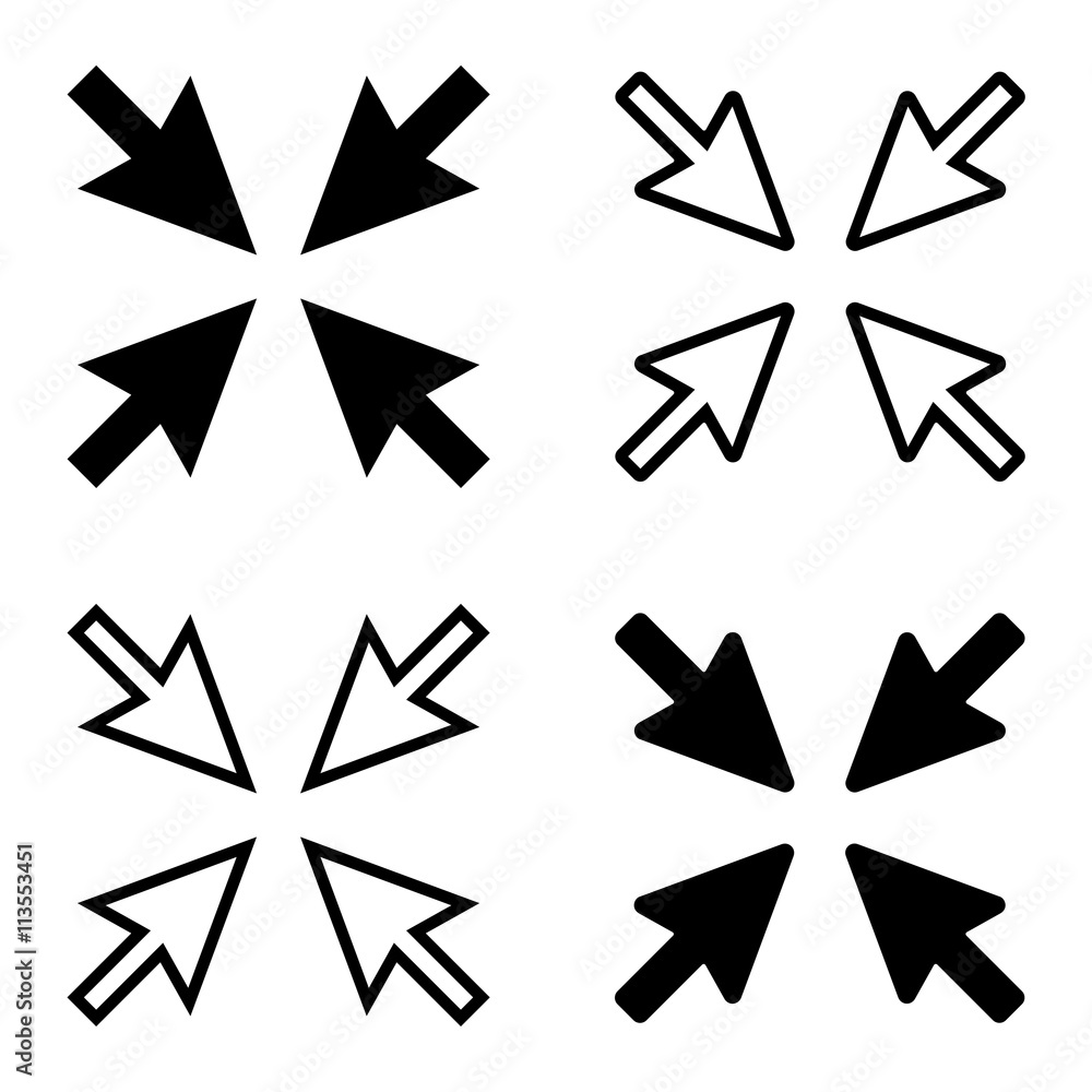 Fototapeta premium Vector set / arrow sign / cursors / icons. Vector illustration.