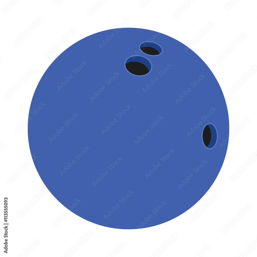 Fototapeta premium Flat icon bowling ball. Vector illustration.