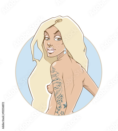 GIRL WITH TATTOO
