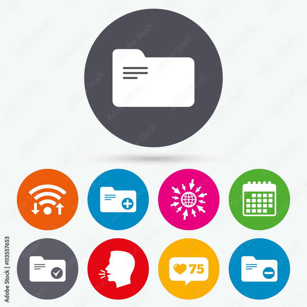 Accounting binders icons. Add document symbol. Accounting binders icons. Add document symbol.