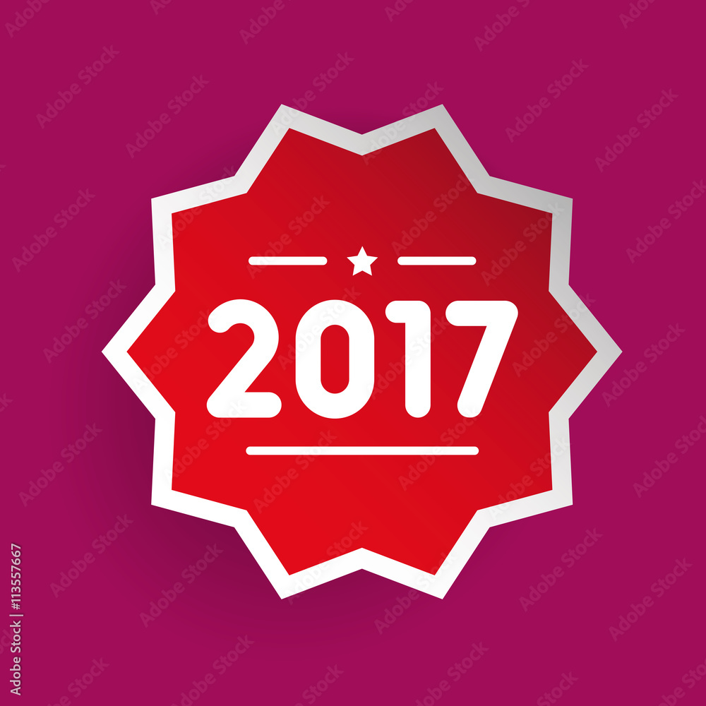 New 2017 year label