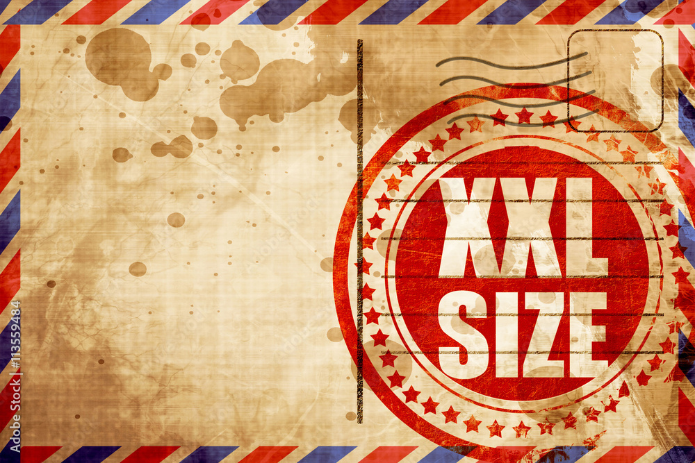 Fototapeta premium xxl size, red grunge stamp on an airmail background