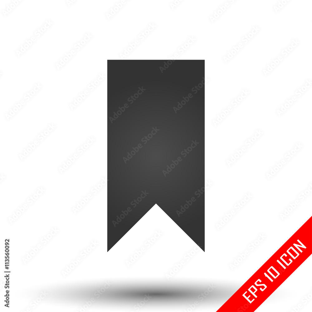 Bookmark icon. Simple flat logo of bookmark on white background. Vector illustration. Bookmark icon. Simple flat logo of bookmark on white background. Vector illustration.
