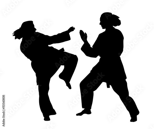 Women karate fight