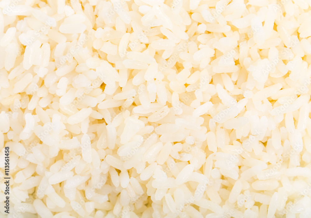 Portion of cooked rice. Portion of cooked rice.