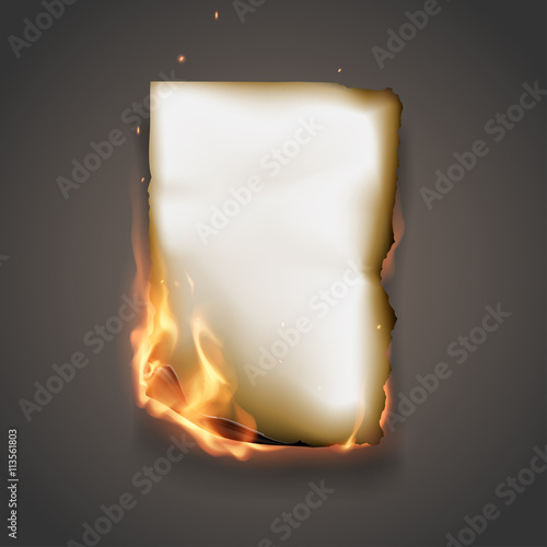 Burning paper