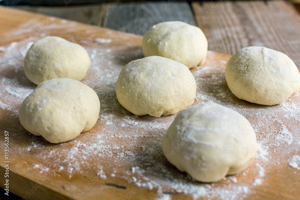 Billets dough for baking buns.